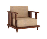 Ajmer Solid Sheesham Wood Single Seater Sofa (Natural Finish)